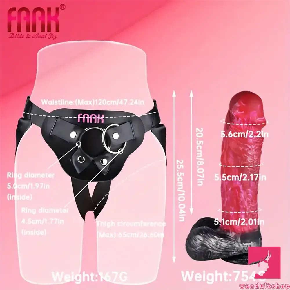 10.01in Silicone Soft Big Strap On Wearable Dildo For Gay Lesbian