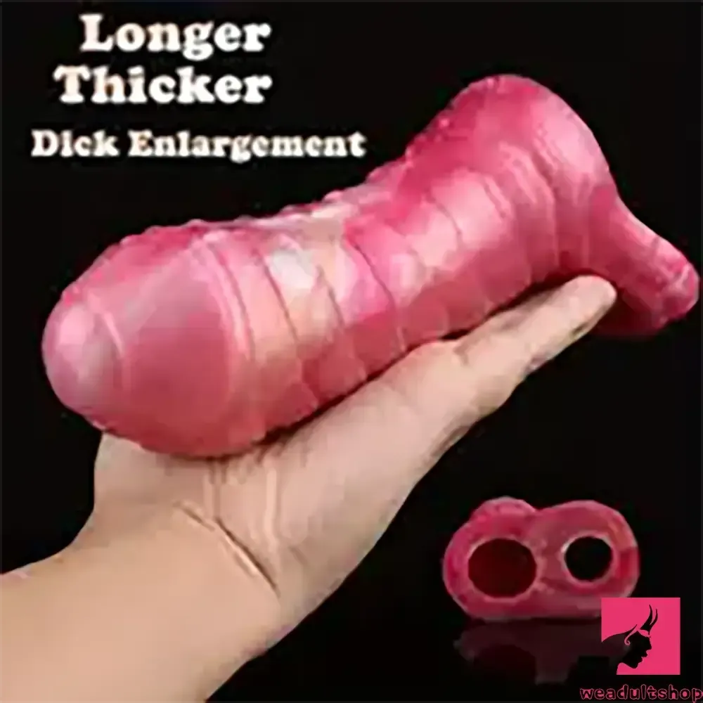 6.1in Silicone Soft Dildo Sleeve Penis Extender Reusable Cock Sleeve