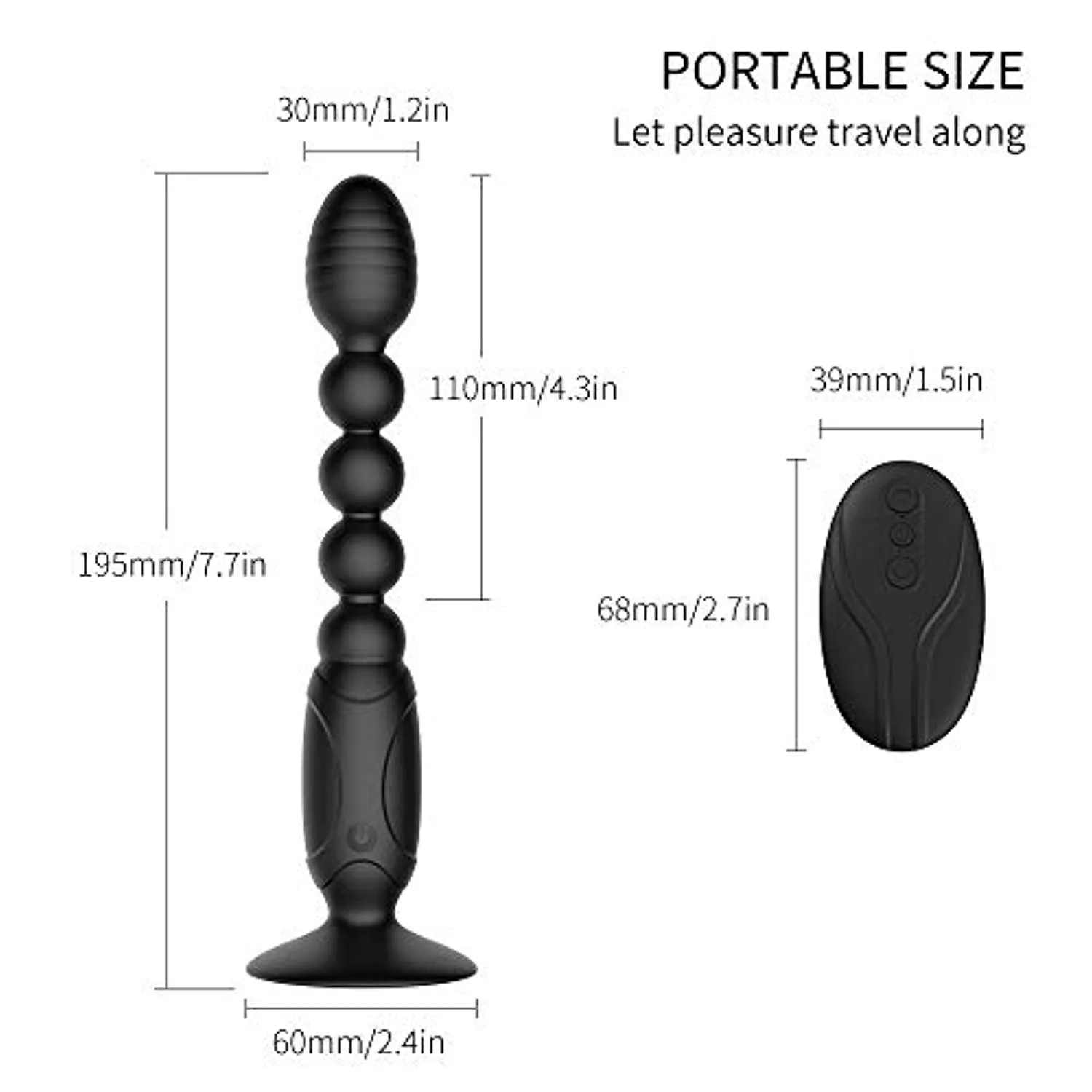 Anal Vibrator Prostate Massager Butt Plug With Suction Cup