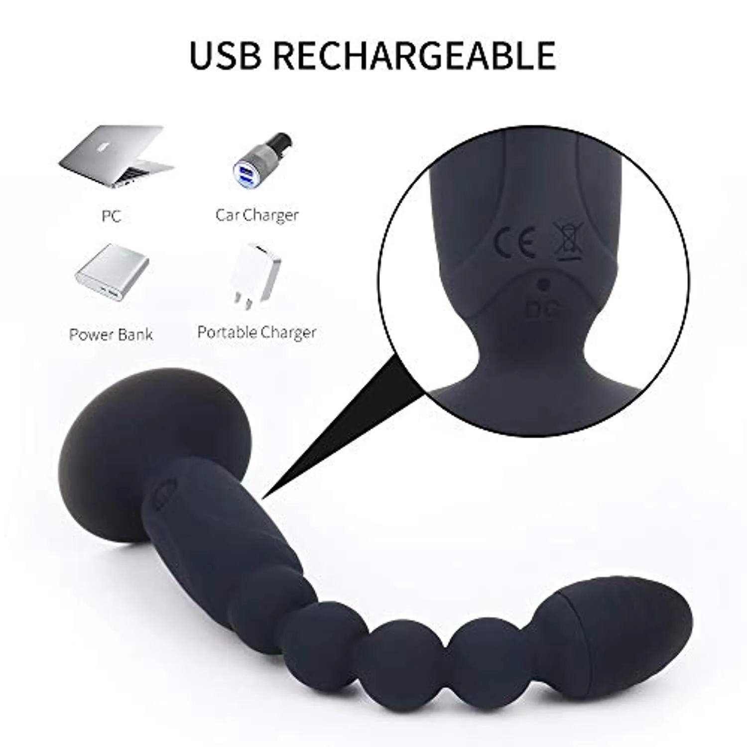 Anal Vibrator Prostate Massager Butt Plug With Suction Cup