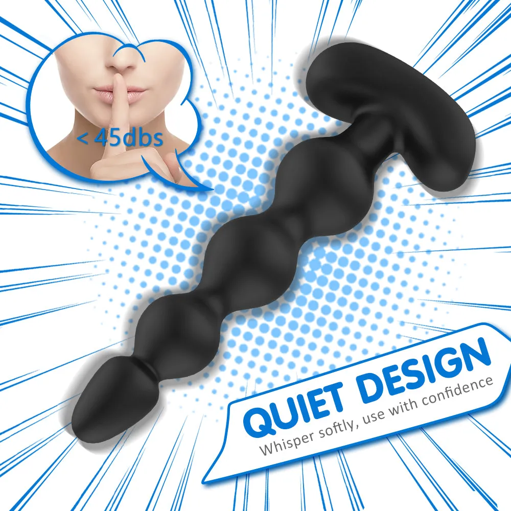 Andrew Beaded Anal Vibrator Remote Control Butt Plug Prostate Massager Sex Toy
