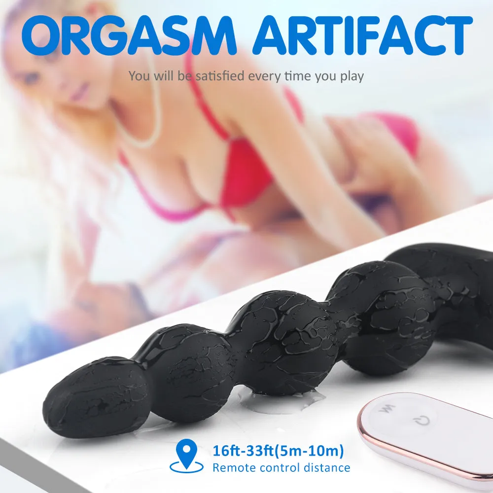 Andrew Beaded Anal Vibrator Remote Control Butt Plug Prostate Massager Sex Toy