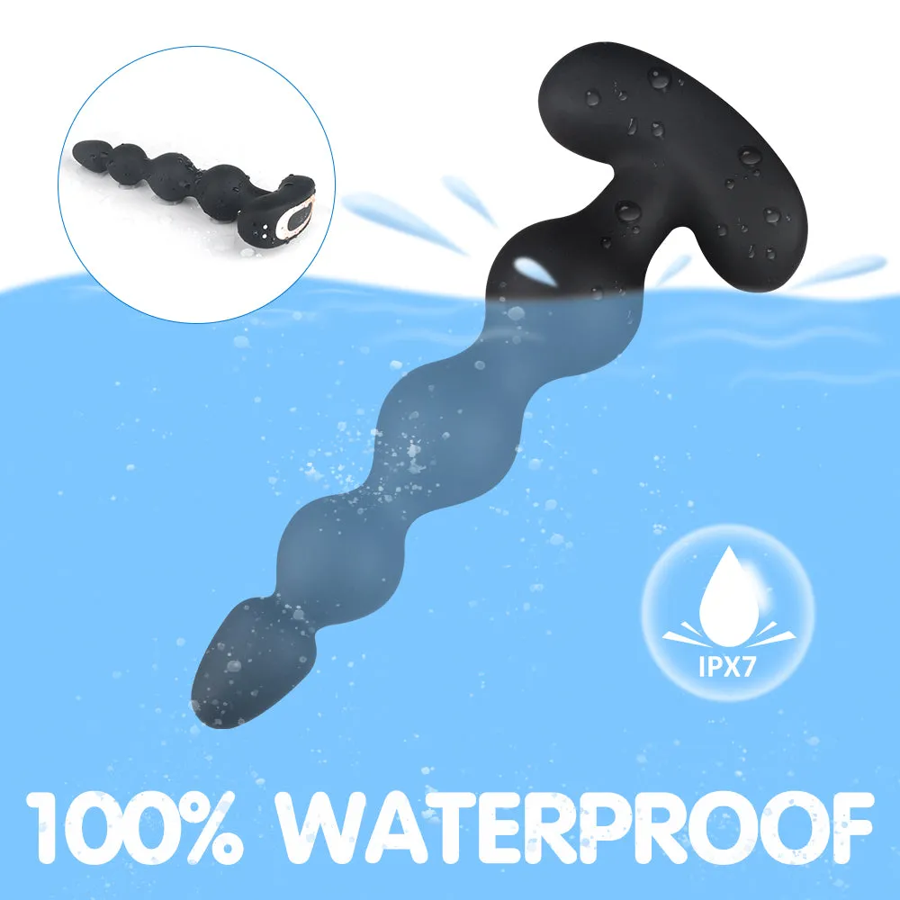Andrew Beaded Anal Vibrator Remote Control Butt Plug Prostate Massager Sex Toy
