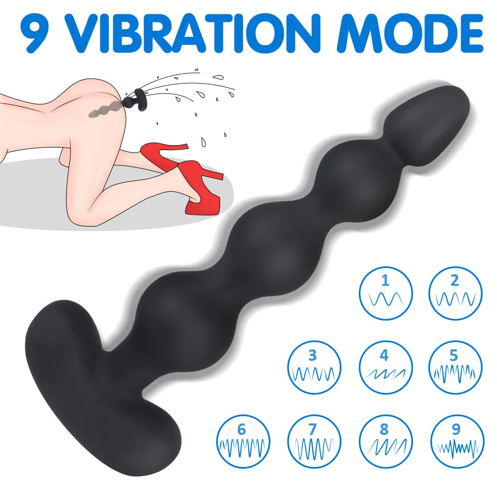 Andrew Beaded Anal Vibrator Remote Control Butt Plug Prostate Massager Sex Toy