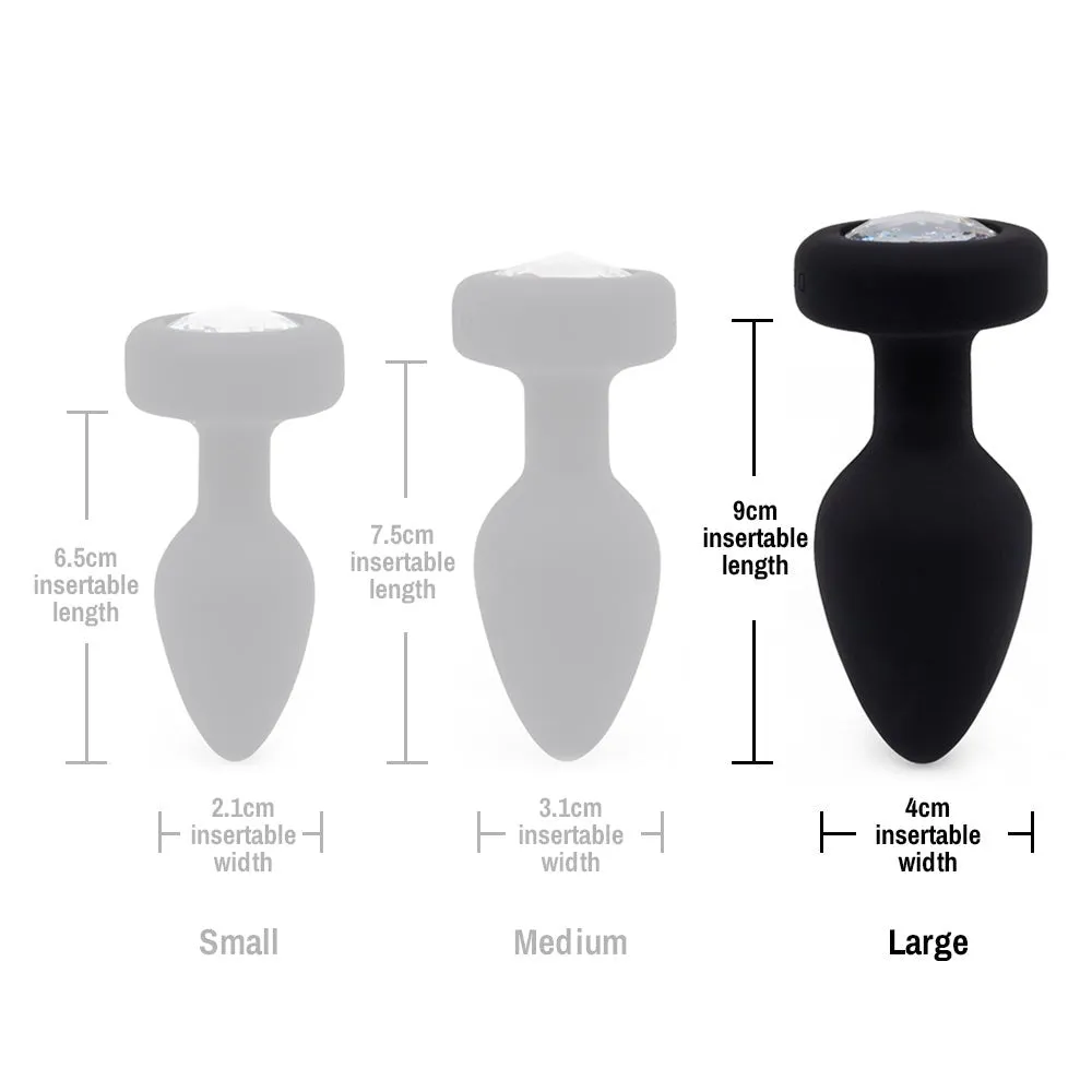 Ashella Vibes Jewel Remote Control Butt Plug Large