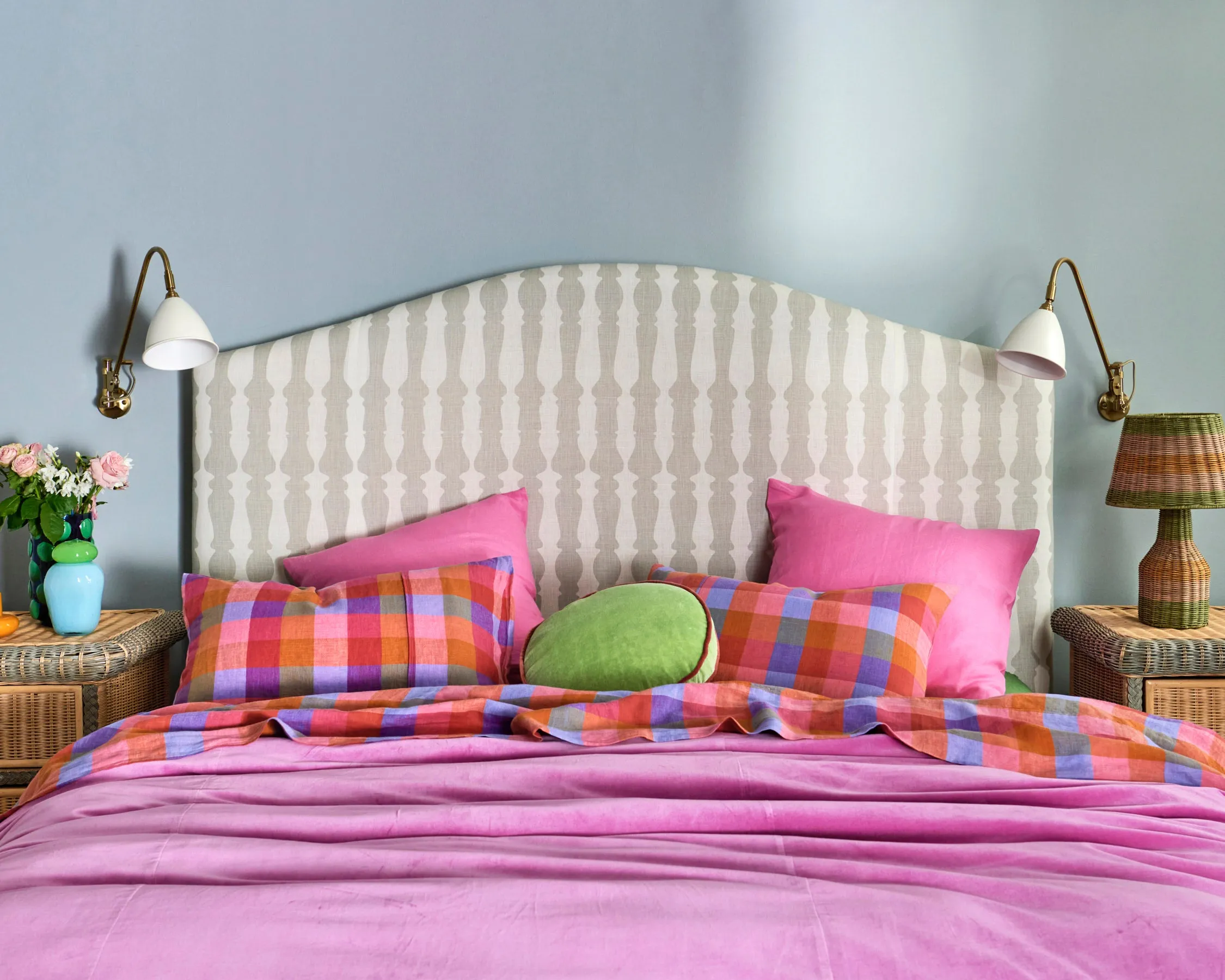 Aurora Pink Linen European Pillowcases