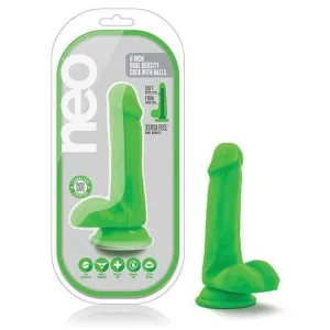 Blush Novelties - Neo Dual Density Realistic Cock with Balls 6 (Green)