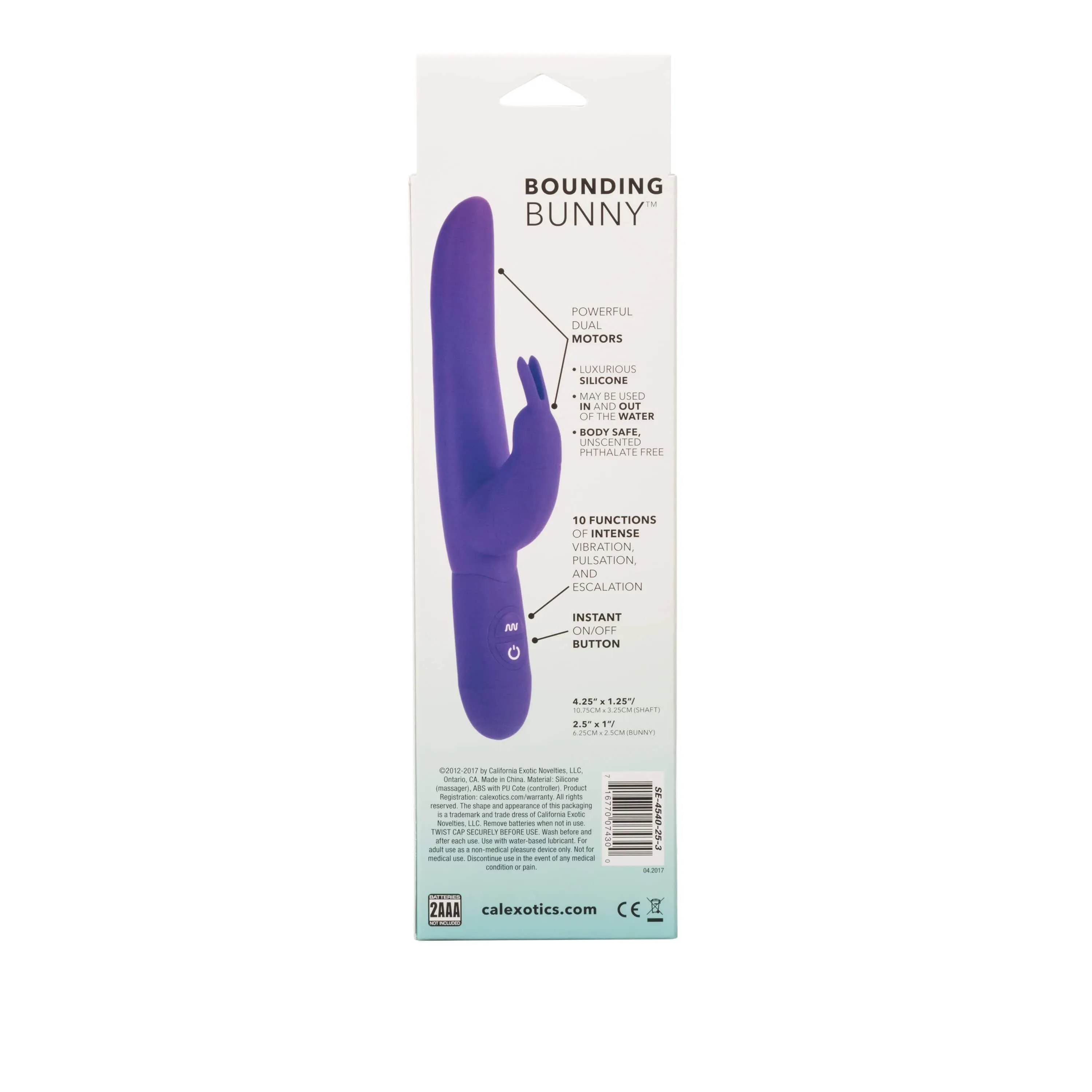 California Exotics - Bounding Bunny Rabbit Vibrator (Purple)