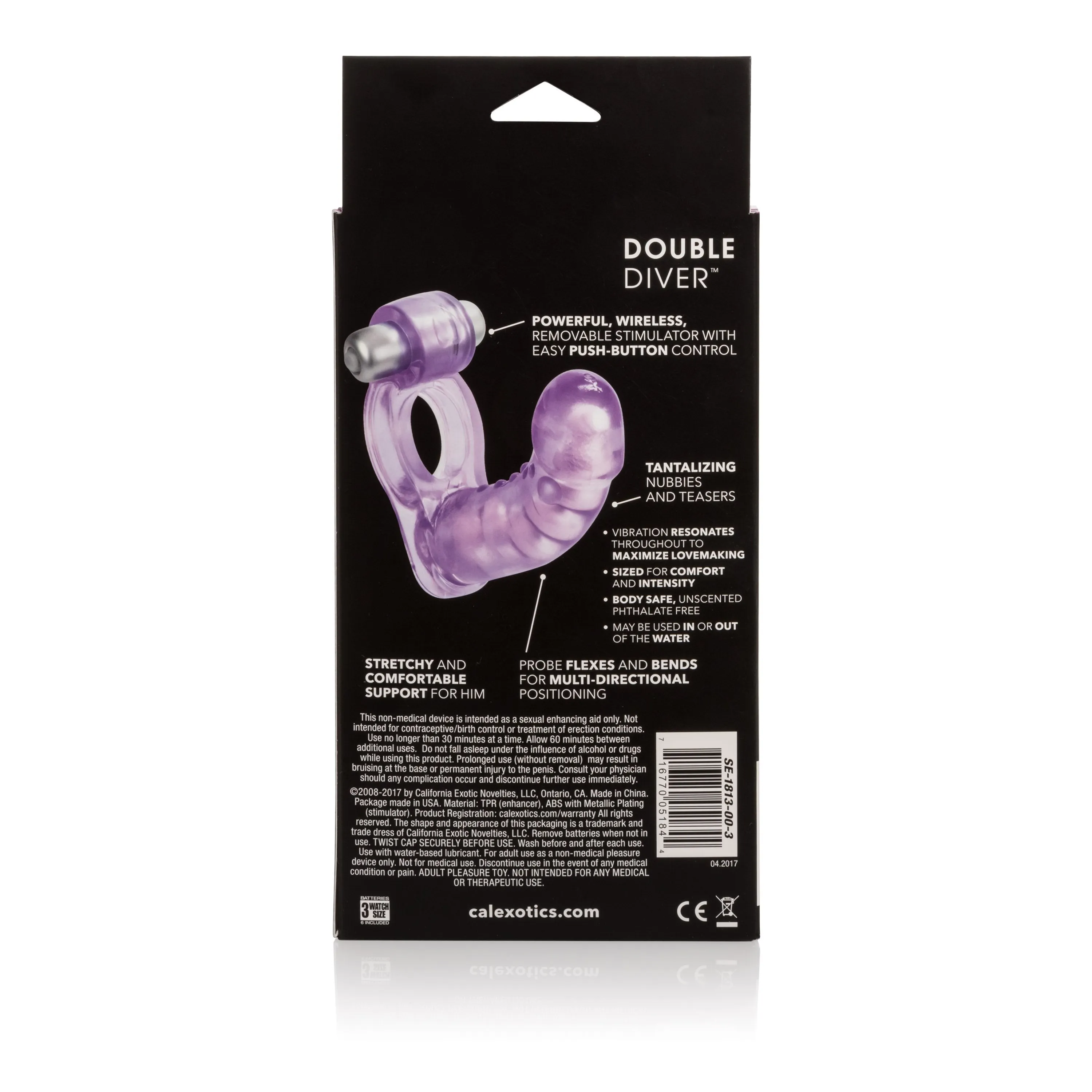 California Exotics - Double Diver Vibrating Cock Ring (Purple)