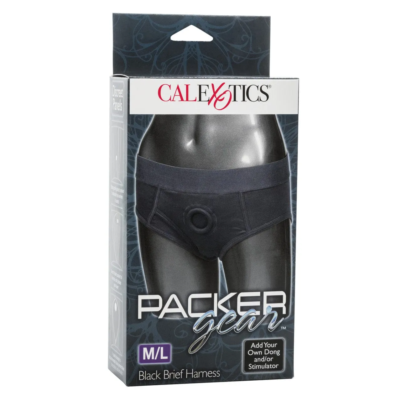 California Exotics - Packer Gear Black Brief Harness Strap On
