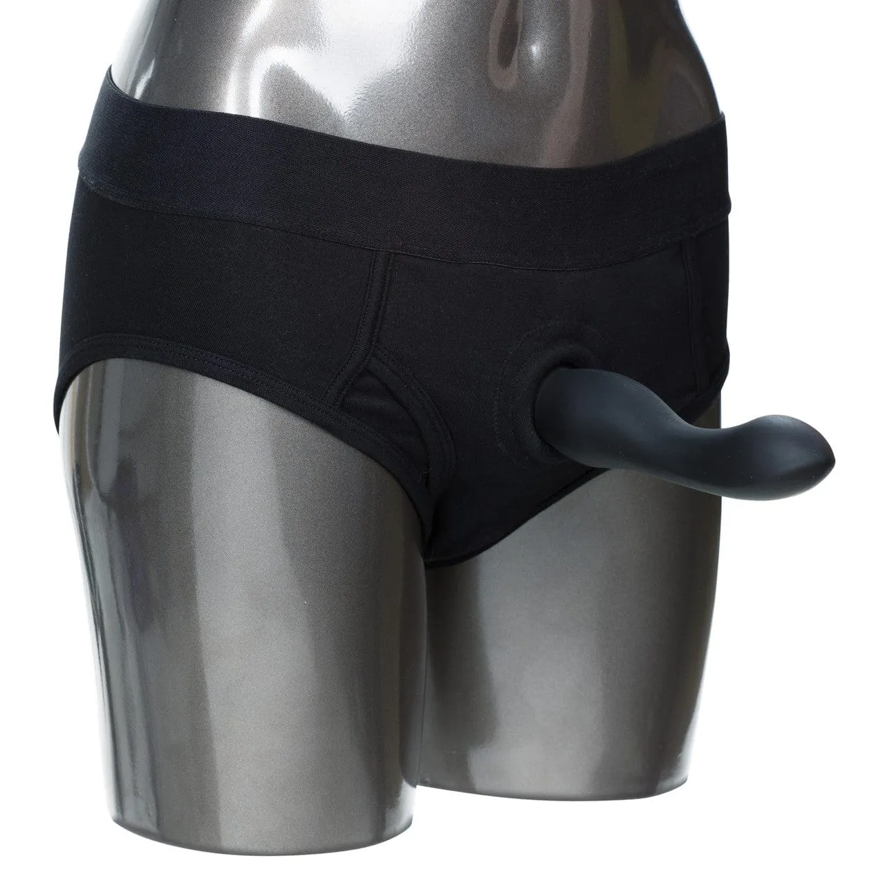 California Exotics - Packer Gear Black Brief Harness Strap On