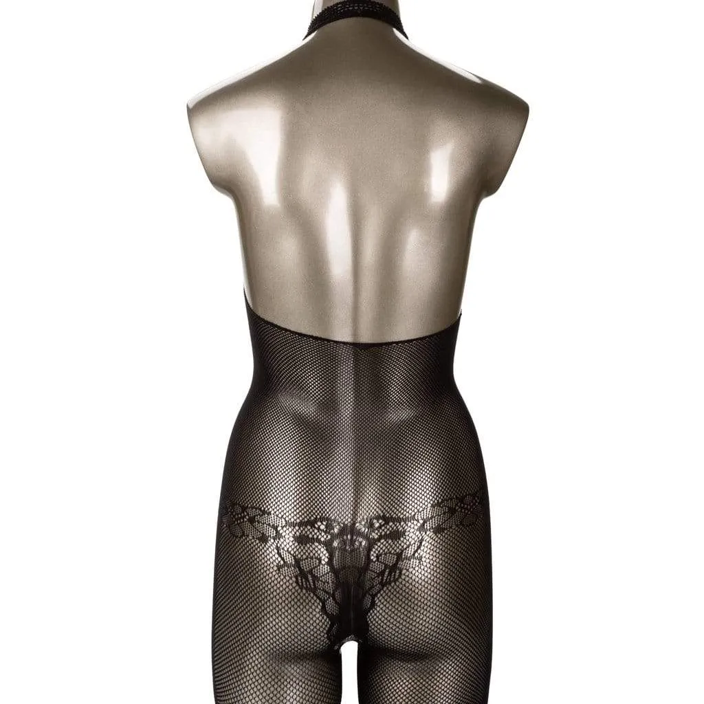 California Exotics - Scandal Halter Lace Body Suit Costume O/S (Black)