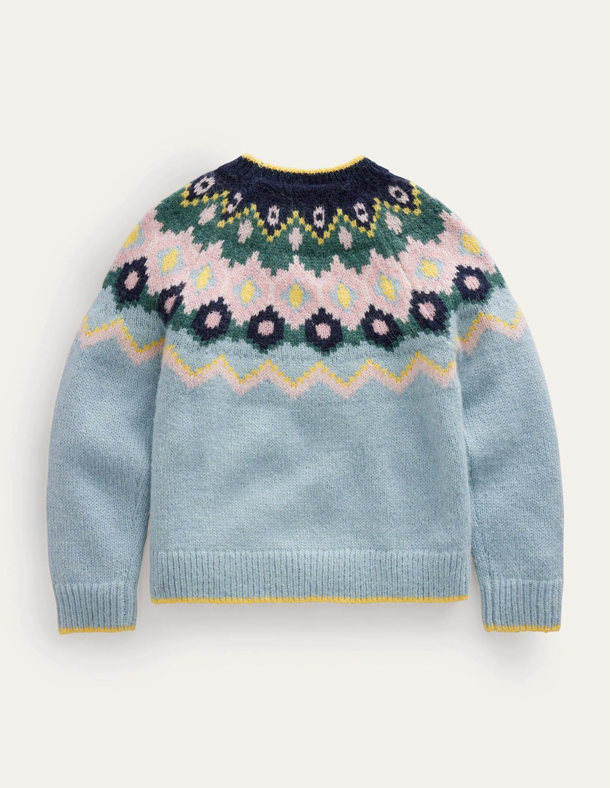 Cosy Fair Isle Sweater-Dusk Blue