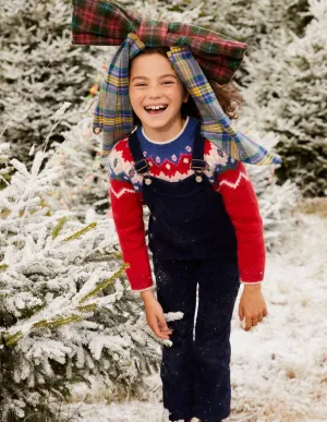Cosy Fair Isle Sweater-Jam Red