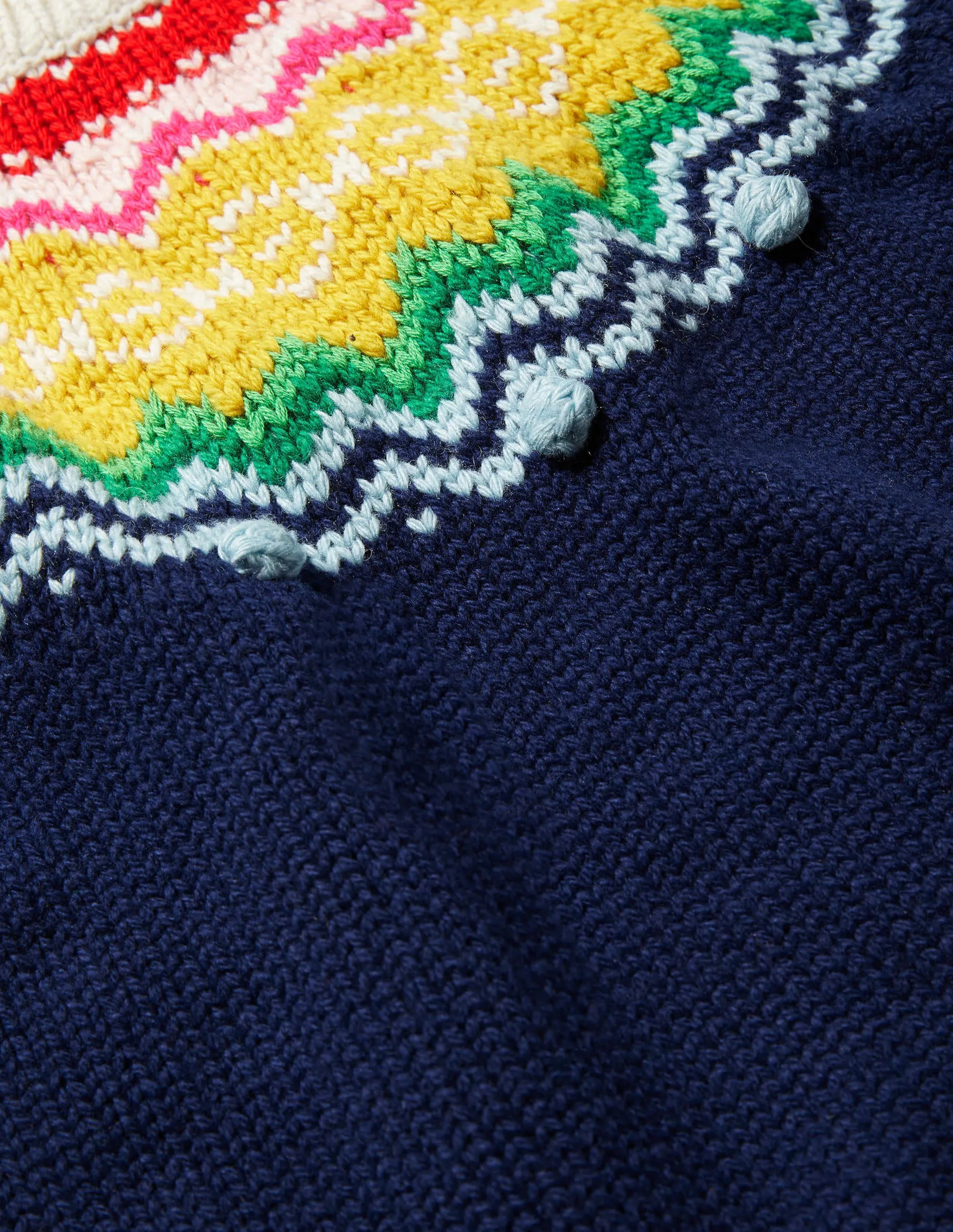 Cosy Fair Isle Sweater-Starboard Blue