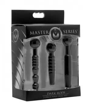 Dark Rods 3-pc Penis Plug Set Silicone