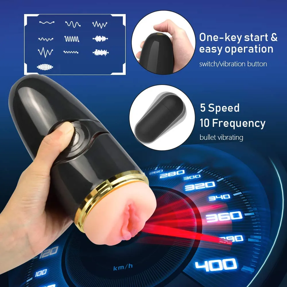 Detachable Pocket Pussy Sex Toy Vibrating Male Masturbator Cup