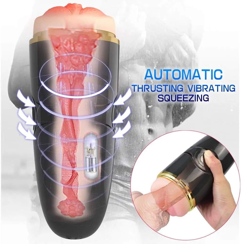 Detachable Pocket Pussy Sex Toy Vibrating Male Masturbator Cup