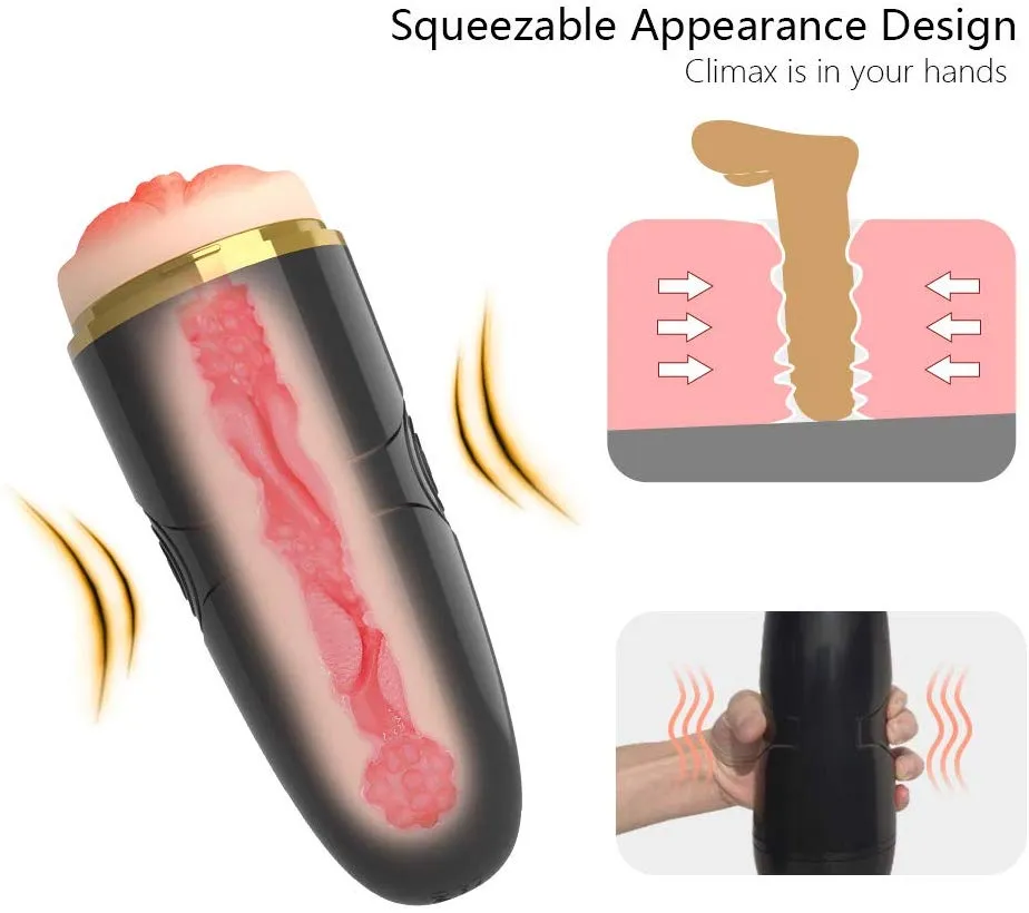 Detachable Pocket Pussy Sex Toy Vibrating Male Masturbator Cup