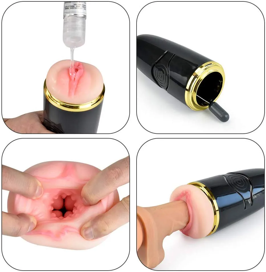 Detachable Pocket Pussy Sex Toy Vibrating Male Masturbator Cup