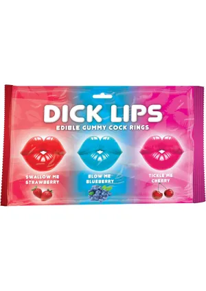 Dick Lips Gummy Cock Rings 3`s