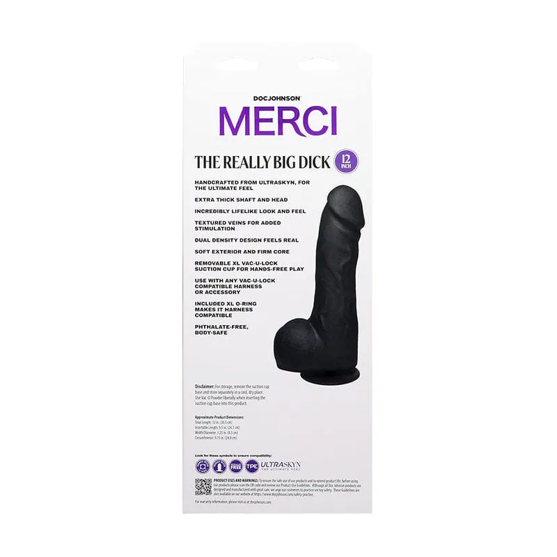 Doc Johnson Merci The Really Big Dick Black Dildo