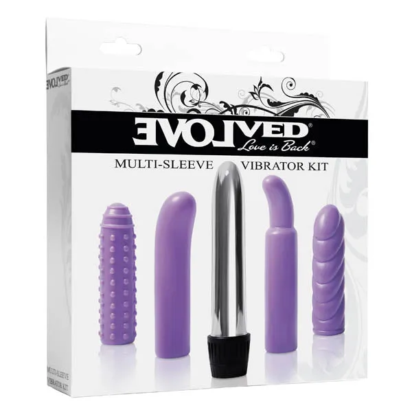 Evolved Multi-Sleeve Vibrator Kit 4-in-One Vibrating Bullet Sex Toy