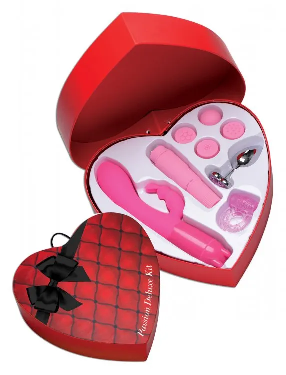 Frisky Passion Deluxe Kit w/Heart Gift Box - Pink