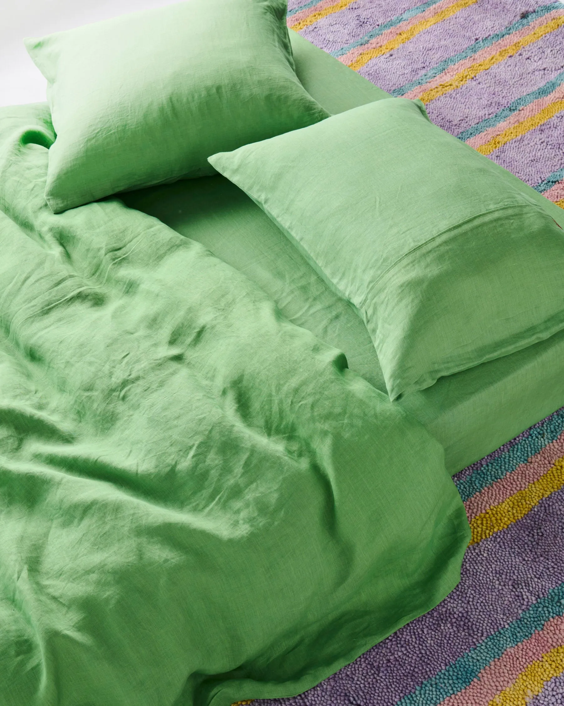 Green Tea Linen European Pillowcases