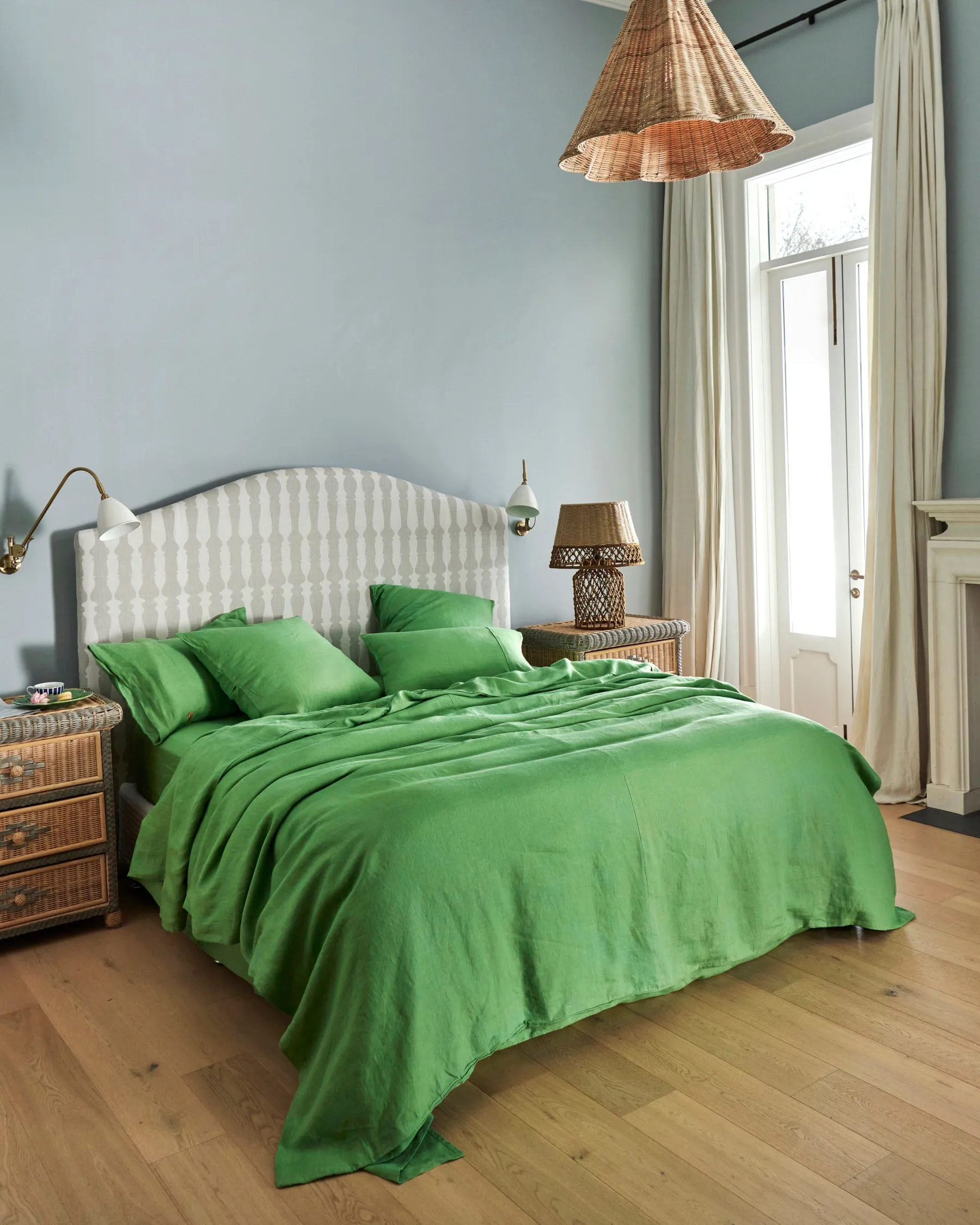 Green Tea Linen European Pillowcases