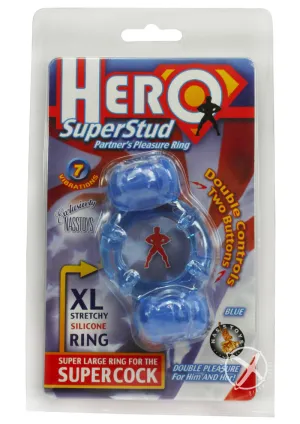 Hero Superstud Pleasure Ring - Blue