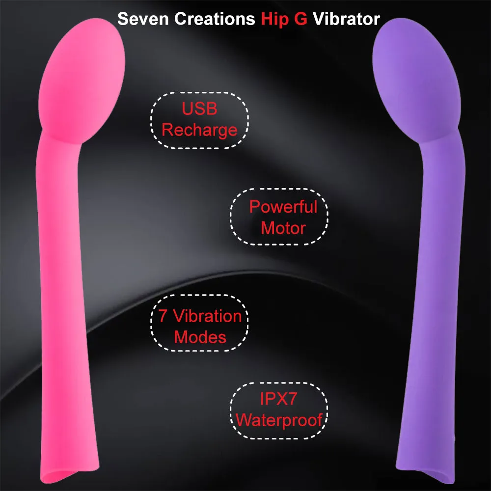 HIP G Rechargeable G-Spot Vibrator Curved Vaginal Anal Prostate Massager Purple