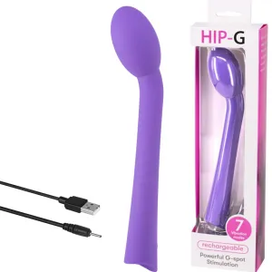 HIP G Rechargeable G-Spot Vibrator Curved Vaginal Anal Prostate Massager Purple