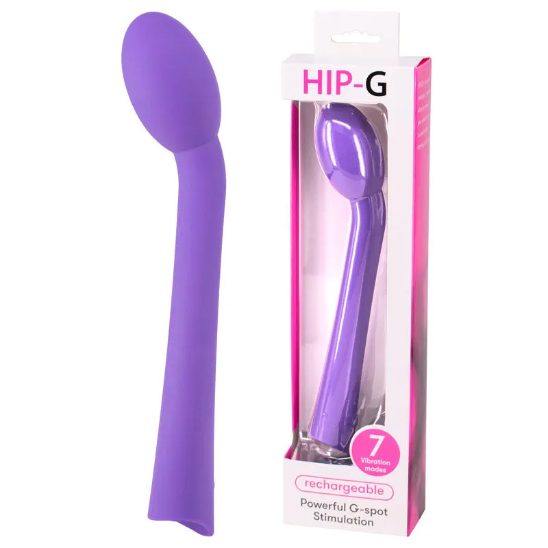 HIP G Rechargeable G-Spot Vibrator Curved Vaginal Anal Prostate Massager Purple