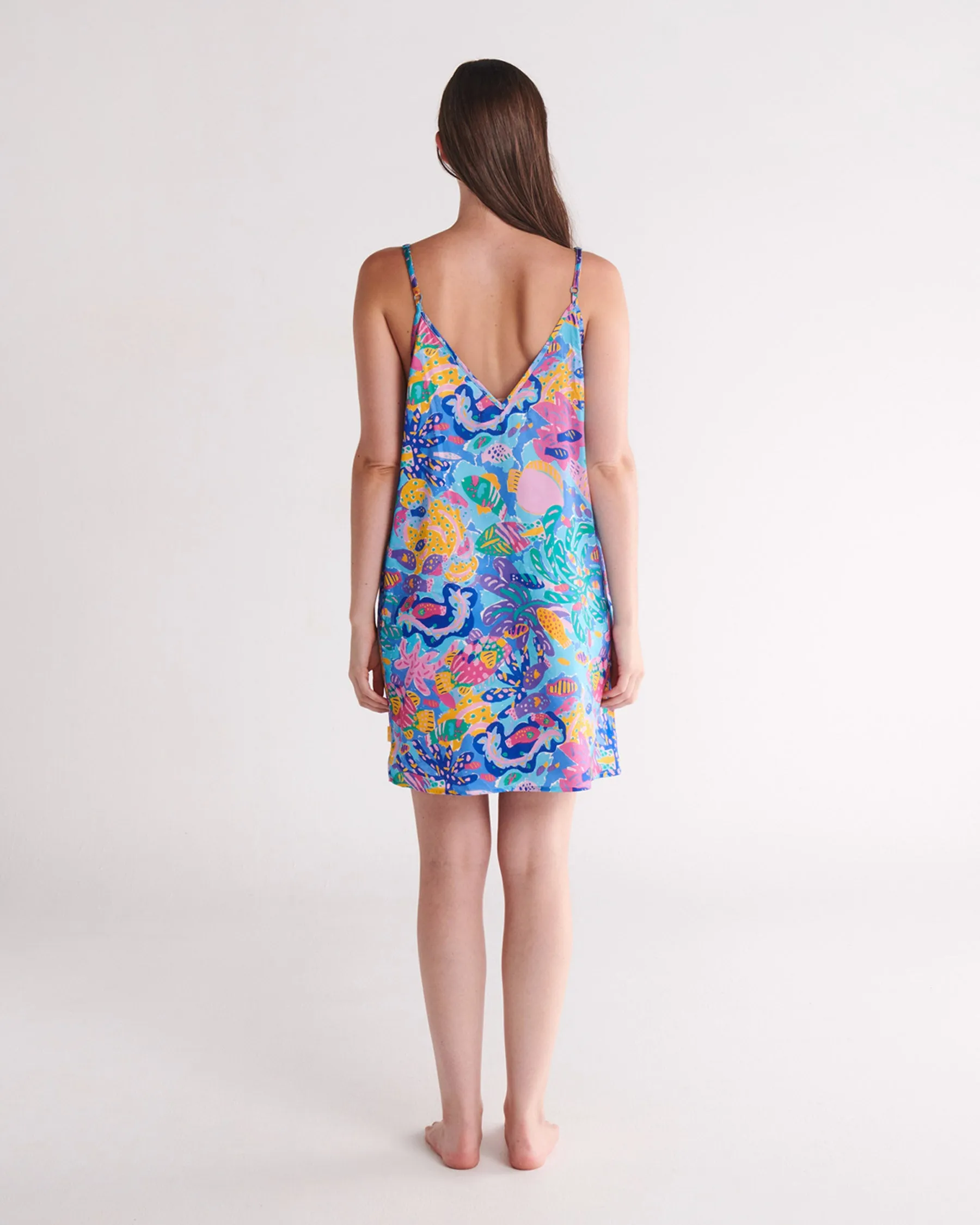 Kip&Co x Ken Done Reef Garden Eco Satin Cami Nightie