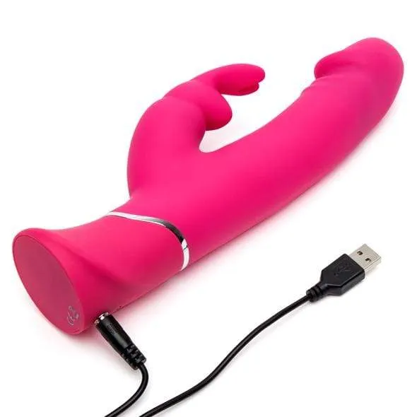 Love Honey - Happy Rabbit Realistic Dual Density Rabbit Vibrator (Pink)