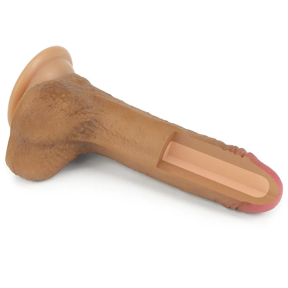 Lovetoy Nature Cock 7 Silicone Dildo Realistic Dong Balls Suction Cup Brown