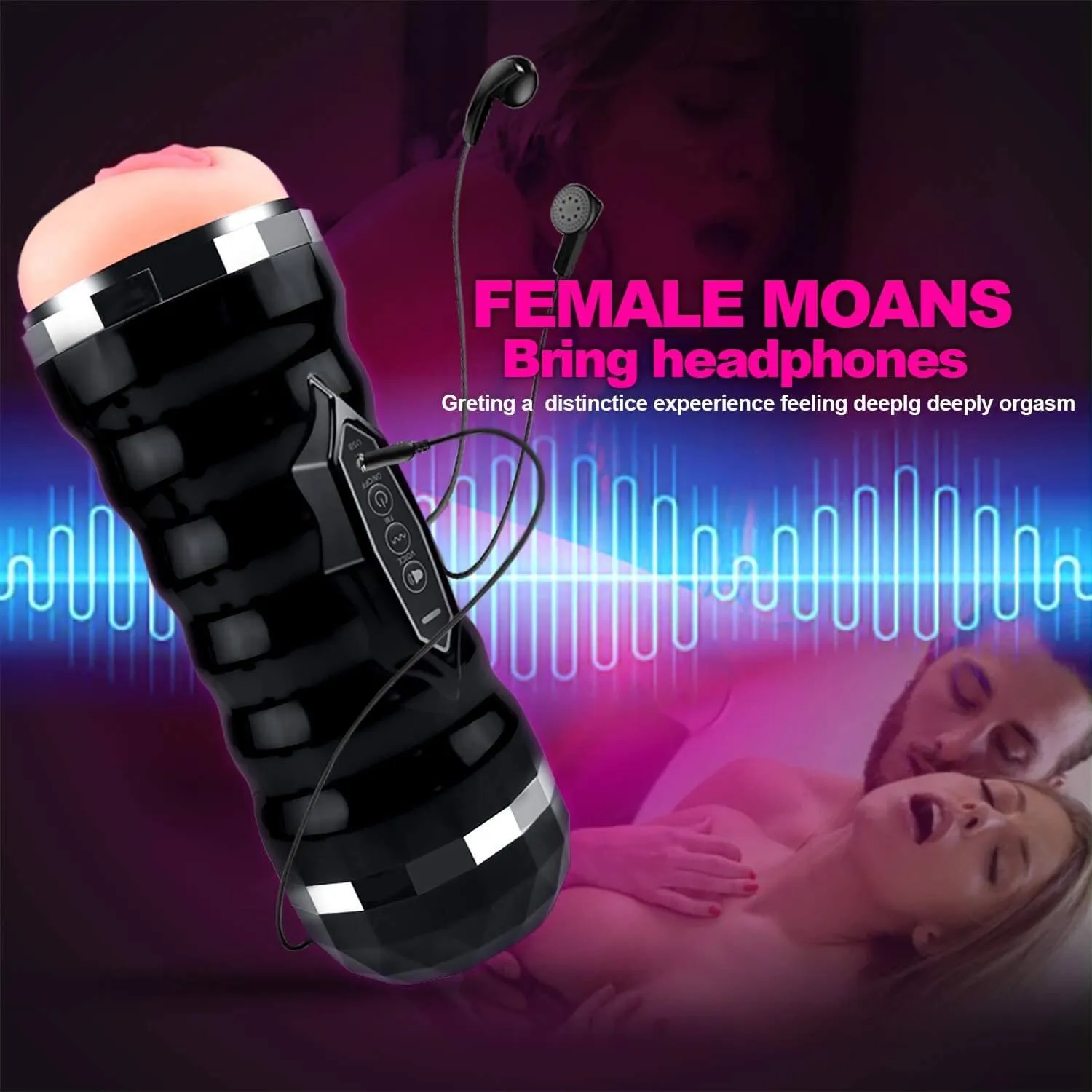 Male Masturbator Electronic Voice Oral Pocket Pussy