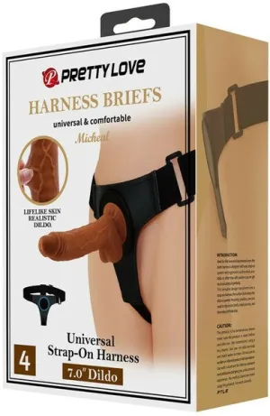 Pretty Love 7 Universal Strap-On Dildo & Harness