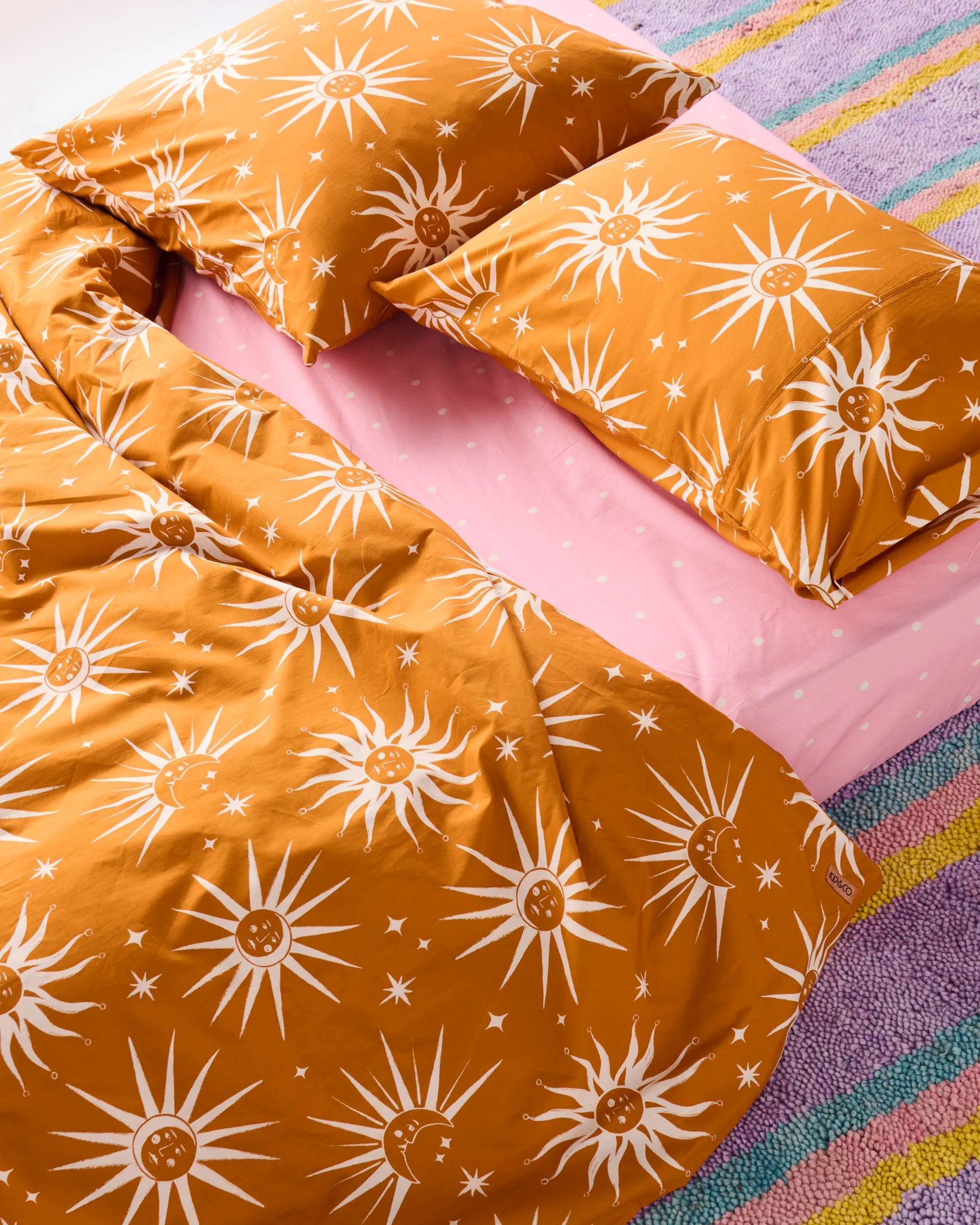 Ray Of Light Ochre Organic Cotton European Pillowcases
