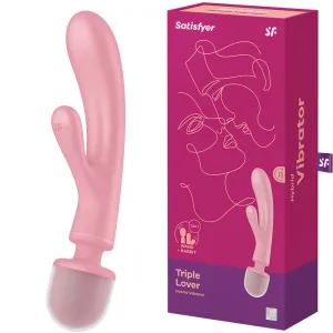Satisfyer Triple Lover G-Spot Rabbit Vibrator   Wand Clitoral Stimulator Sex Toy