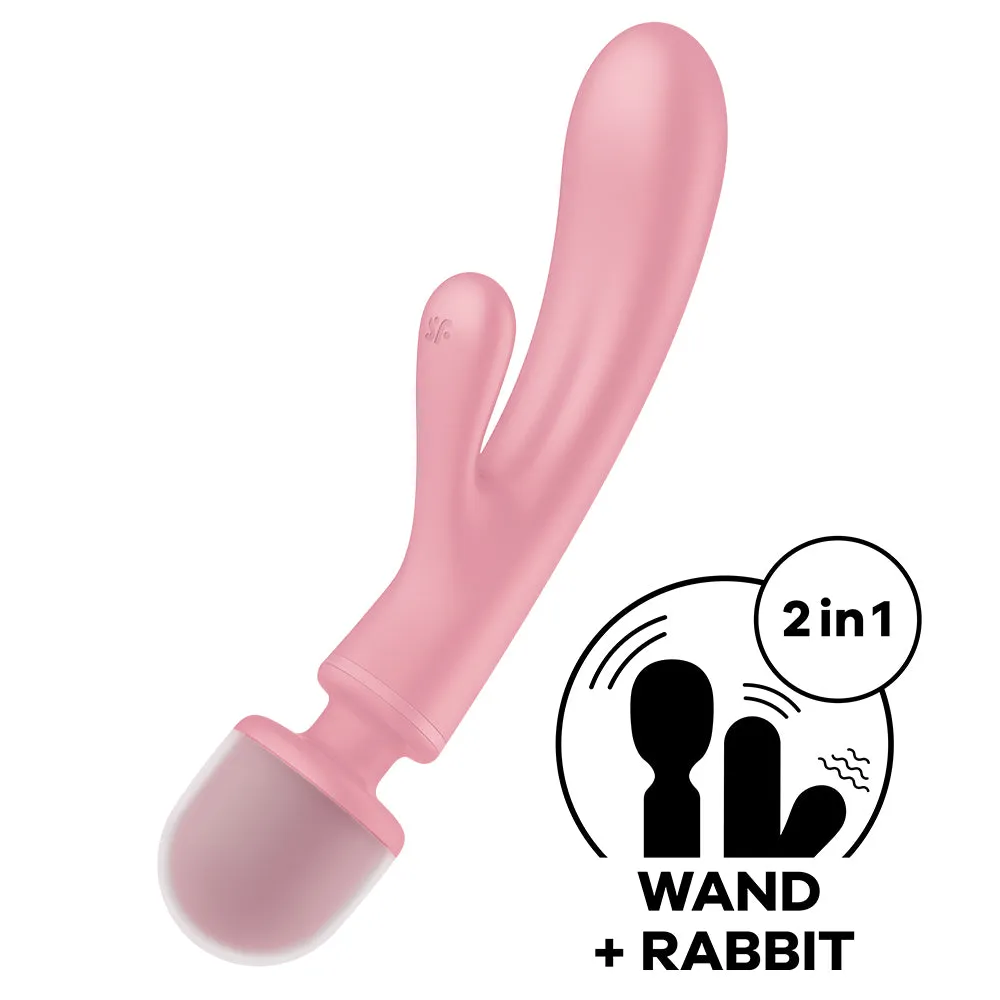 Satisfyer Triple Lover G-Spot Rabbit Vibrator   Wand Clitoral Stimulator Sex Toy