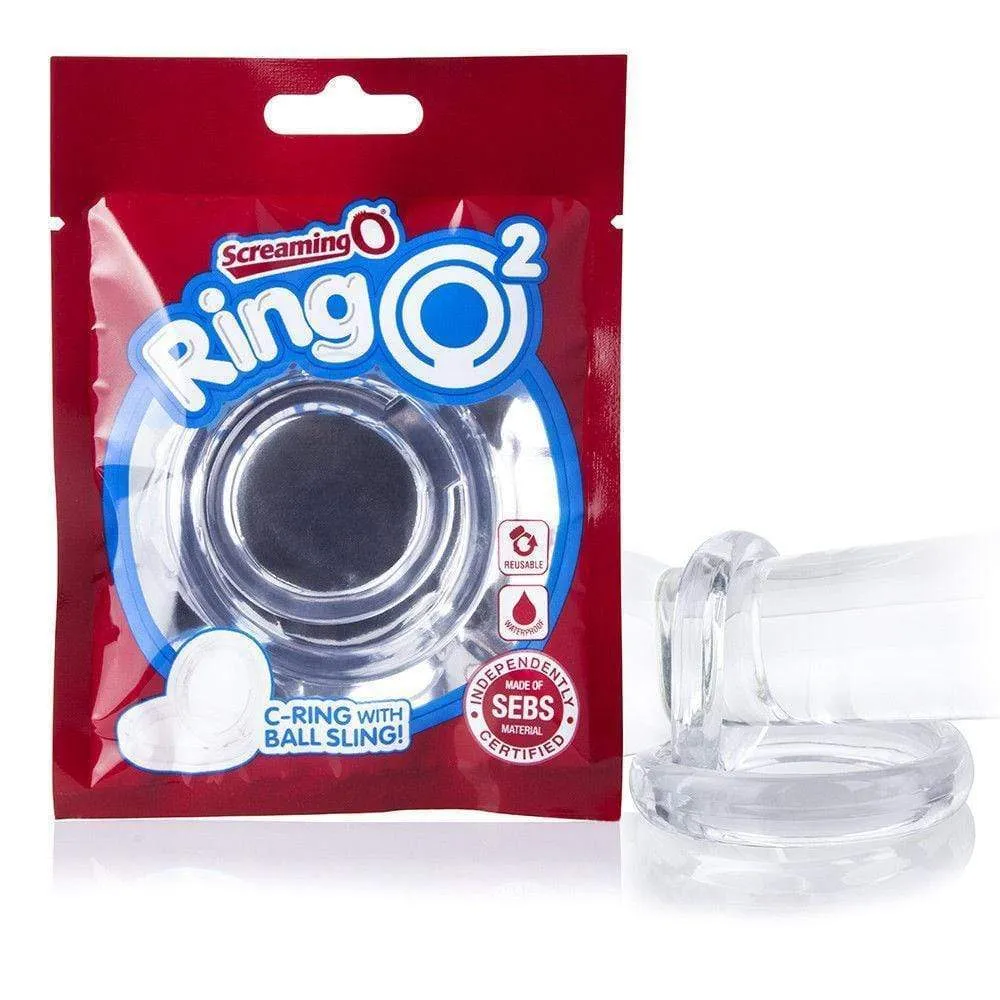 TheScreamingO - Ring O 2 Rubber Cock Ring with Ball Sling