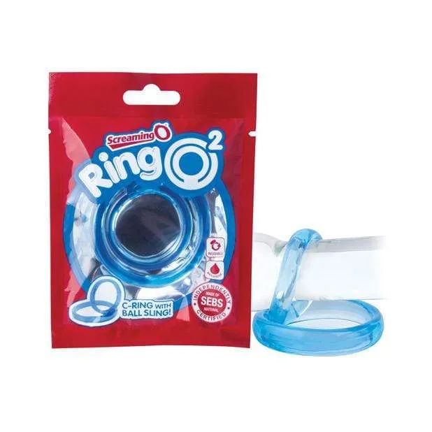 TheScreamingO - Ring O 2 Rubber Cock Ring with Ball Sling