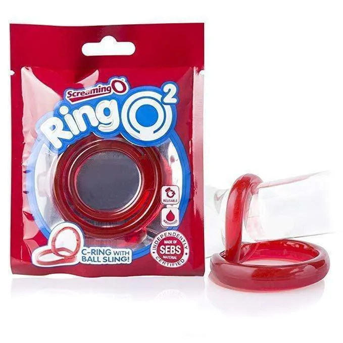 TheScreamingO - Ring O 2 Rubber Cock Ring with Ball Sling