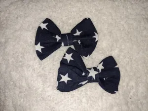 Twinkle Little Star Fabric Hair Bow 2pc Set
