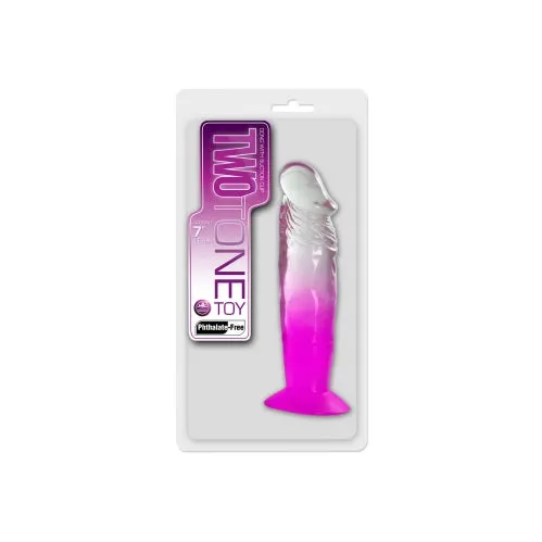 Two Tone 7 PVC Dong in Clear/Purple