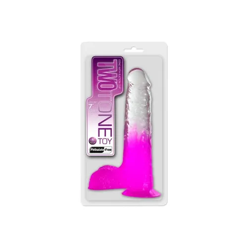 Two Tone 7 PVC Dong in Clear/Purple