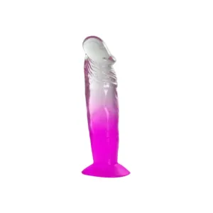 Two Tone 7 PVC Dong in Clear/Purple