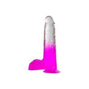 Two Tone 7 PVC Dong in Clear/Purple